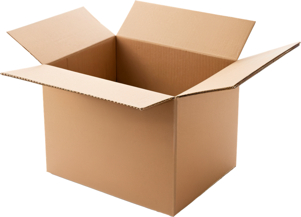 Caja de cartón abierta para preparar tu envío